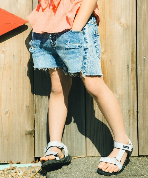 RADCHAP(ラッドチャップ)の「ダメージ加工デニムショートパンツ(デニムパンツ・キッズ・サックスブルー/グレー・120cm/130cm/140cm/150cm/90cm/100cm/110cm)」の14枚目の写真