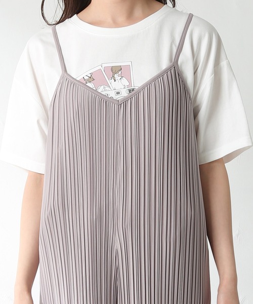 Honeys(ハニーズ)の「プリーツオールインワン(つなぎ/オールインワン・レディース・ブラック/カーキ/モカ/グレイッシュベージュ・S/M/L)」の19枚目の写真