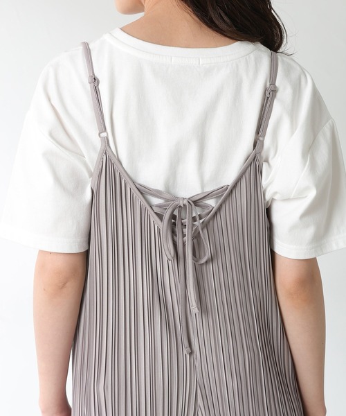 Honeys(ハニーズ)の「プリーツオールインワン(つなぎ/オールインワン・レディース・ブラック/カーキ/モカ/グレイッシュベージュ・S/M/L)」の15枚目の写真