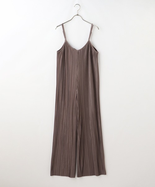 Honeys(ハニーズ)の「プリーツオールインワン(つなぎ/オールインワン・レディース・ブラック/カーキ/モカ/グレイッシュベージュ・S/M/L)」の10枚目の写真