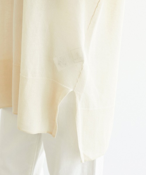 ROPE' PICNIC（ロペピクニック）の「センターシームシアーニットチュニック（ニット/セーター・レディース・ベージュ/ブルー/スミクロ・38）」の21枚目の写真