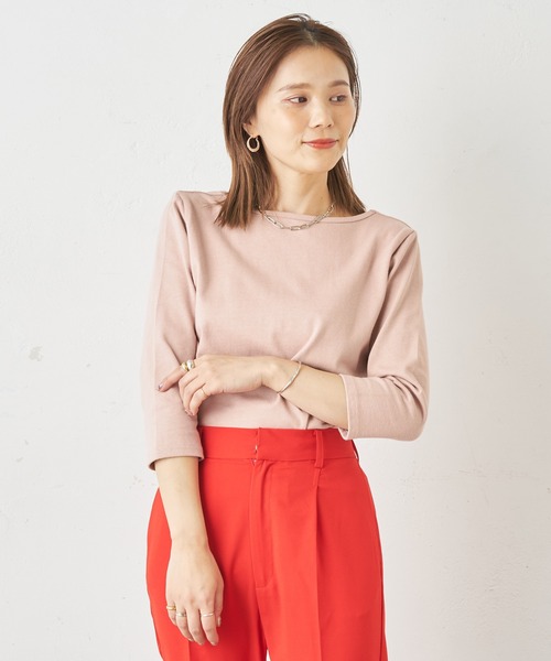 Omekashi(オメカシ)の「バックシャンロンT(Tシャツ/カットソー・レディース・ピンク/オフホワイト/パープル・FREE)」の3枚目の写真