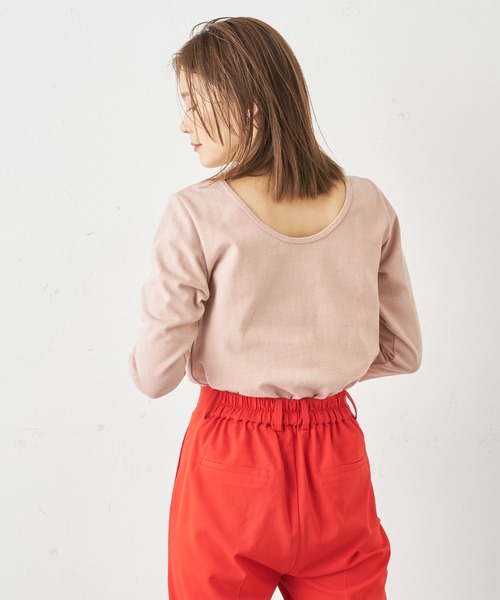 Omekashi(オメカシ)の「バックシャンロンT(Tシャツ/カットソー・レディース・ピンク/オフホワイト/パープル・FREE)」の8枚目の写真