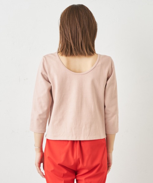 Omekashi(オメカシ)の「バックシャンロンT(Tシャツ/カットソー・レディース・ピンク/オフホワイト/パープル・FREE)」の12枚目の写真