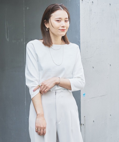 Omekashi(オメカシ)の「バックシャンロンT(Tシャツ/カットソー・レディース・ピンク/オフホワイト/パープル・FREE)」の17枚目の写真