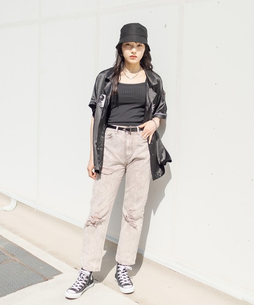 RASVOA（ラスボア）の「パイピング刺繍サテンシャツ（シャツ/ブラウス・レディース・ブラック/サックスブルー・FREE）」の16枚目の写真