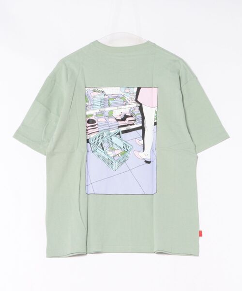 Naked Rust and other POEMS（ネイキッドラストアンドアザーポエムス）の「/Naked Rust and other POEMS/illustration backprint S/S tee（Tシャツ/カットソー・メンズ・ホワイト/ブラック/グリーン・MEDIUM/LARGE）」の14枚目の写真