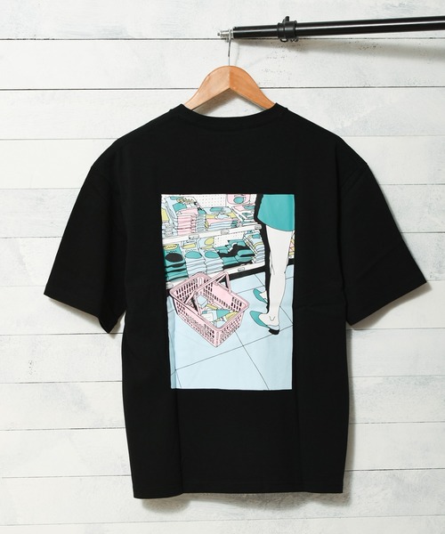 Naked Rust and other POEMS（ネイキッドラストアンドアザーポエムス）の「/Naked Rust and other POEMS/illustration backprint S/S tee（Tシャツ/カットソー・メンズ・ホワイト/ブラック/グリーン・MEDIUM/LARGE）」の10枚目の写真