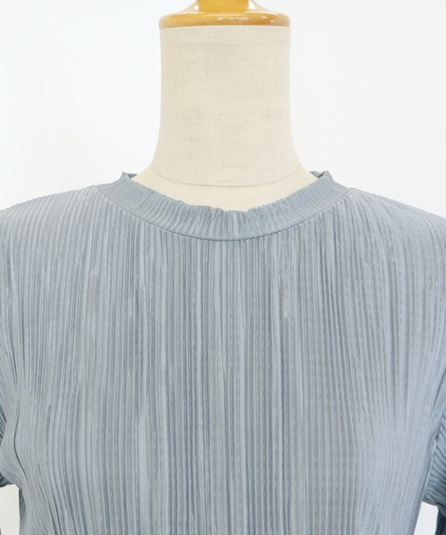 BLUEEAST(ブルーイースト)の「ランダムミニプリーツメローブラウス(Tシャツ/カットソー・レディース・ブルーグレー/ベージュ/ブラック/ホワイト/ピンク/ピンク系・MEDIUM)」の18枚目の写真