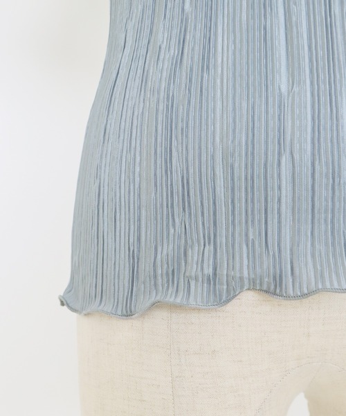 BLUEEAST(ブルーイースト)の「ランダムミニプリーツメローブラウス(Tシャツ/カットソー・レディース・ブルーグレー/ベージュ/ブラック/ホワイト/ピンク/ピンク系・MEDIUM)」の20枚目の写真