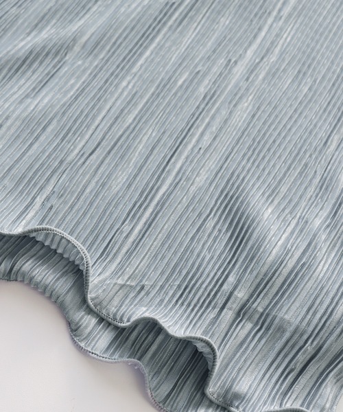 BLUEEAST(ブルーイースト)の「ランダムミニプリーツメローブラウス(Tシャツ/カットソー・レディース・ブルーグレー/ベージュ/ブラック/ホワイト/ピンク/ピンク系・MEDIUM)」の21枚目の写真