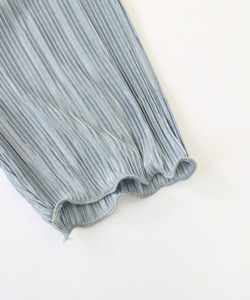 BLUEEAST(ブルーイースト)の「ランダムミニプリーツメローブラウス(Tシャツ/カットソー・レディース・ブルーグレー/ベージュ/ブラック/ホワイト/ピンク/ピンク系・MEDIUM)」の22枚目の写真