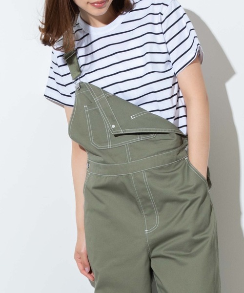 WEGO（ウィゴー）の「WEGO/コットンジャストフィット半袖Tシャツ（Tシャツ/カットソー・レディース・ホワイト/ホワイト系その他5/ブルー系その他5/スミクロ・MEDIUM/SMALL）」の3枚目の写真