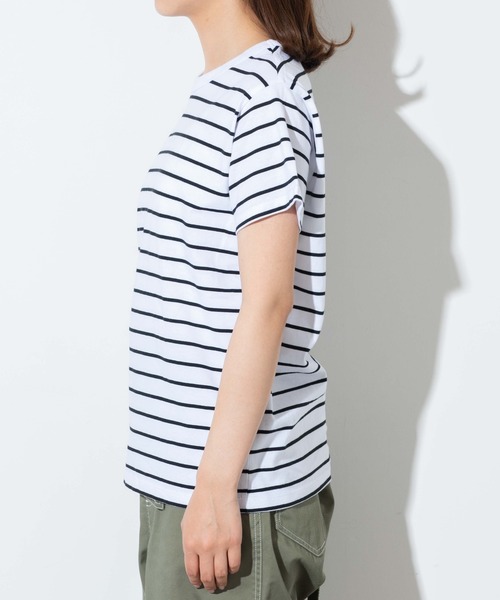 WEGO（ウィゴー）の「WEGO/コットンジャストフィット半袖Tシャツ（Tシャツ/カットソー・レディース・ホワイト/ホワイト系その他5/ブルー系その他5/スミクロ・MEDIUM/SMALL）」の17枚目の写真