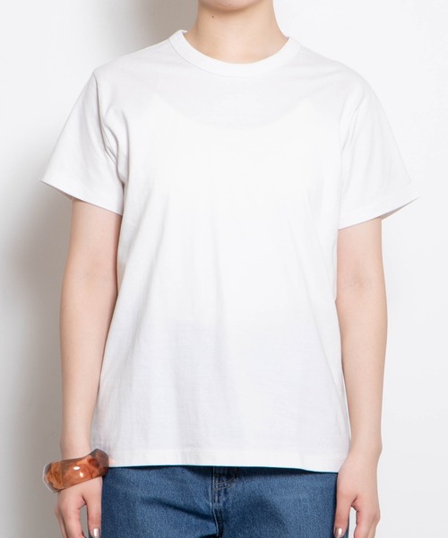 WEGO（ウィゴー）の「WEGO/コットンジャストフィット半袖Tシャツ（Tシャツ/カットソー・レディース・ホワイト/ホワイト系その他5/ブルー系その他5/スミクロ・MEDIUM/SMALL）」の14枚目の写真