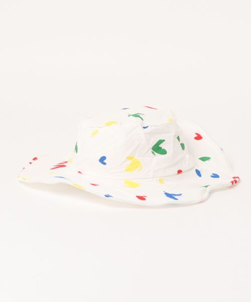 aimoha（アイモハ）の「【aimoha-KIDS-】【新作】春夏/韓国子供服 ハート柄キャミソールワンピース 帽子付き（ワンピース・キッズ・ホワイト・90/100/110/120/130）」の4枚目の写真