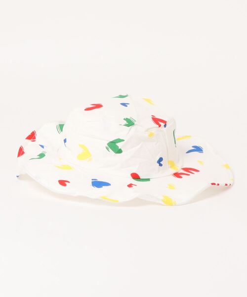 aimoha（アイモハ）の「【aimoha-KIDS-】【新作】春夏/韓国子供服 ハート柄キャミソールワンピース 帽子付き（ワンピース・キッズ・ホワイト・90/100/110/120/130）」の3枚目の写真