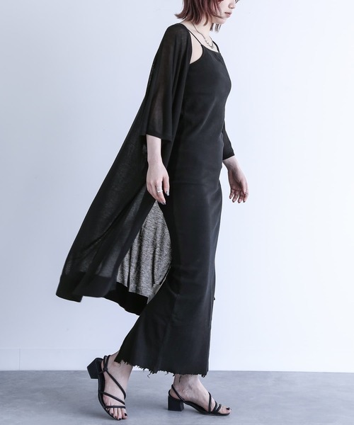 n'OrLABEL(ノアールレーベル)の「【UVカット】五分袖ロングカーディガン(カーディガン/ボレロ・レディース・ブラック/ベージュ/ネイビー/グレー/ピンク/ブルー/グリーン/スモークピンク/グレイッシュブルー/ラベンダー・FREE)」の14枚目の写真