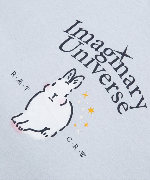 ROMANTIC CROWN（ロマンティッククラウン）の「【ROMANTIC CROWN】WOMANS WHITE RABBIT TEE / ロマンティッククラウン ウィメンズ ホワイト ラビット グラフィック Tシャツ（Tシャツ/カットソー・レディース・スカイブルー/グレー/ライトパープル・MEDIUM/SMALL）」の19枚目の写真