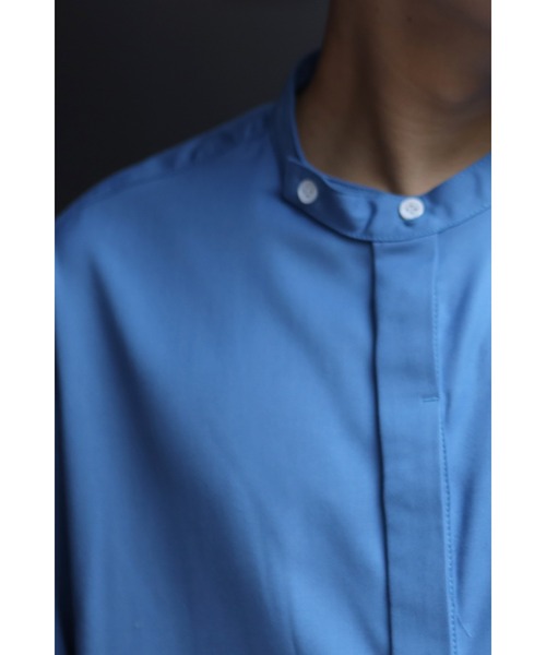 CREARE -LINO-（クレアーレリノ）の「とろみ レイヤード バンドカラーシャツ（シャツ/ブラウス・メンズ・ブラック/ブルー/ホワイト/ベージュ・L/M）」の18枚目の写真