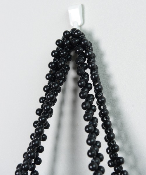 shopnikoniko（ショップニコニコ）の「ウッドビーズ ハンドミニバッグ（ハンドバッグ・レディース・ブラック/ベージュ/アイボリー・フリー）」の9枚目の写真