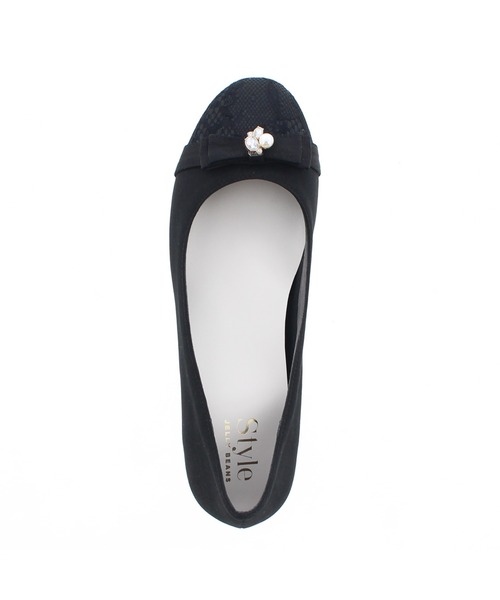 JELLY BEANS（ジェリービーンズ）の「レーストゥバレエパンプス【バレエコア】＜クッション性抜群！歩きやすい！＞【WEB限定】(215-14)JELLY BEANS(ジェリービーンズ)（バレエシューズ・レディース・ブラック/ピンクベージュ/ネイビー/ライトグリーン/ラベンダー/グレイッシュベージュ・22.5/23/24.5/24/23.5）」の9枚目の写真