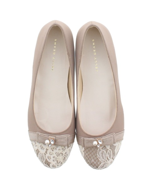 JELLY BEANS（ジェリービーンズ）の「レーストゥバレエパンプス【バレエコア】＜クッション性抜群！歩きやすい！＞【WEB限定】(215-14)JELLY BEANS(ジェリービーンズ)（バレエシューズ・レディース・ブラック/ピンクベージュ/ネイビー/ライトグリーン/ラベンダー/グレイッシュベージュ・22.5/23/24.5/24/23.5）」の18枚目の写真