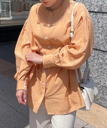 KOBE LETTUCE | ウエストリボン付カラーシャツ(シャツ/ブラウス)