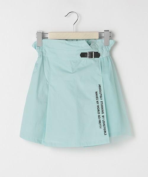 by LOVEiT（バイラビット）の「チュールオーバーキュロット（その他パンツ・キッズ・ブラック/カーキ/エメラルド・120cm/130cm/140cm/150cm/160cm）」の3枚目の写真