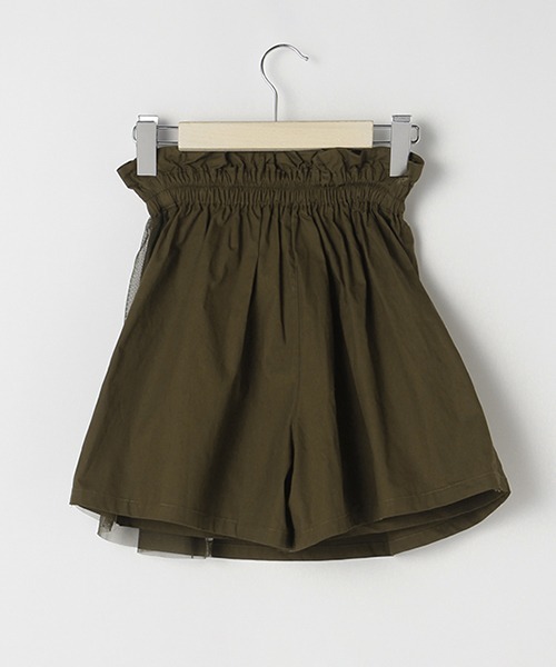 by LOVEiT（バイラビット）の「チュールオーバーキュロット（その他パンツ・キッズ・ブラック/カーキ/エメラルド・120cm/130cm/140cm/150cm/160cm）」の5枚目の写真