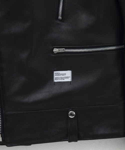 BEDWIN & THE HEARTBREAKERS（ベドウィン アンド ザ ハートブレイカーズ）の「DOUBLE RIDERS JACKET "BUSHER"（ライダースジャケット・メンズ・ブラック・SMALL/MEDIUM/LARGE）」の6枚目の写真