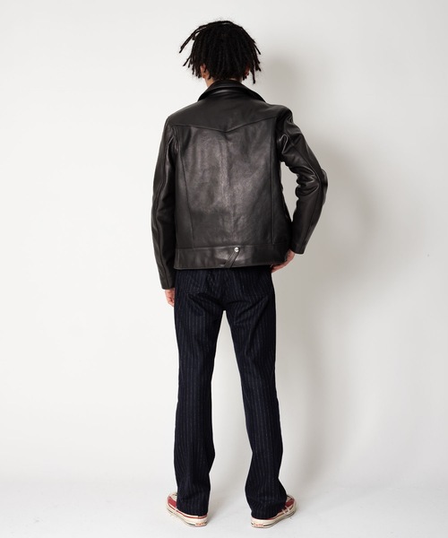 BEDWIN & THE HEARTBREAKERS（ベドウィン アンド ザ ハートブレイカーズ）の「DOUBLE RIDERS JACKET "BUSHER"（ライダースジャケット・メンズ・ブラック・SMALL/MEDIUM/LARGE）」の9枚目の写真