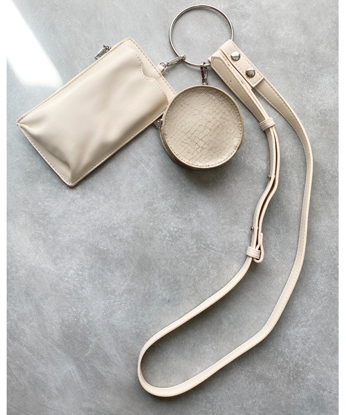 セール】フェイクレザーリングハンドル2wayミニショルダーバッグ