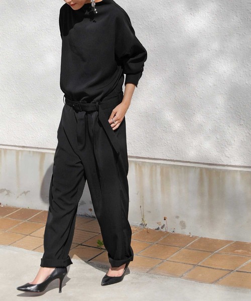 antiqua（アンティカ）の「ジャンプスーツ（つなぎ/オールインワン・レディース・マスタード/ブラック・FREE）」の3枚目の写真