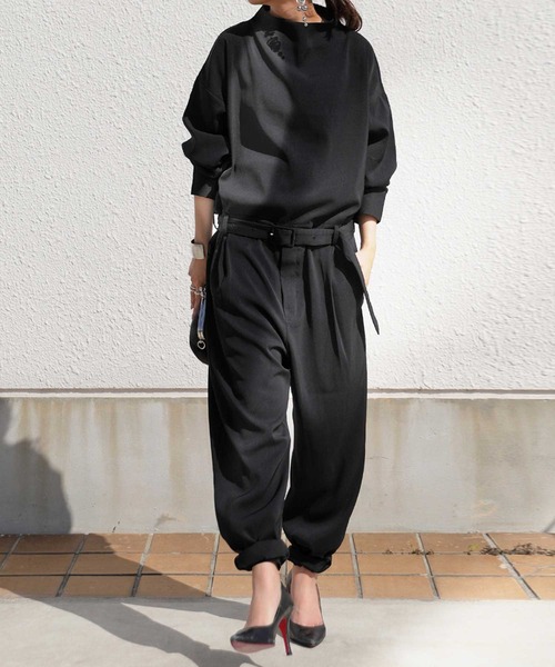 antiqua（アンティカ）の「ジャンプスーツ（つなぎ/オールインワン・レディース・マスタード/ブラック・FREE）」の7枚目の写真