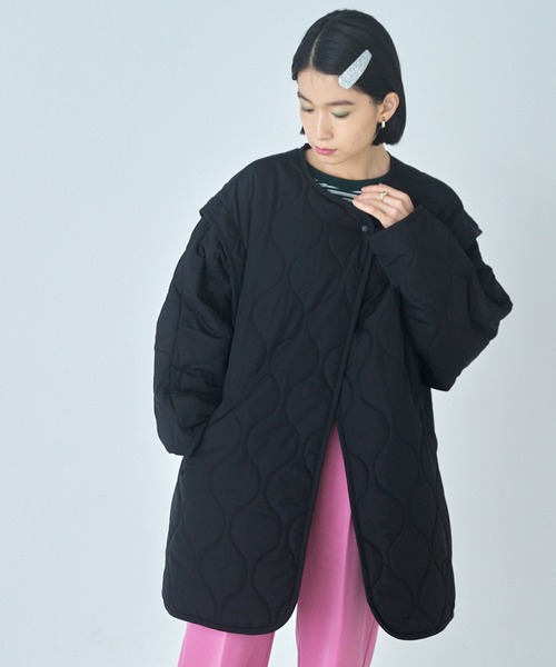 forksy.】2WAYサイドスリットボタンキルティンライナー