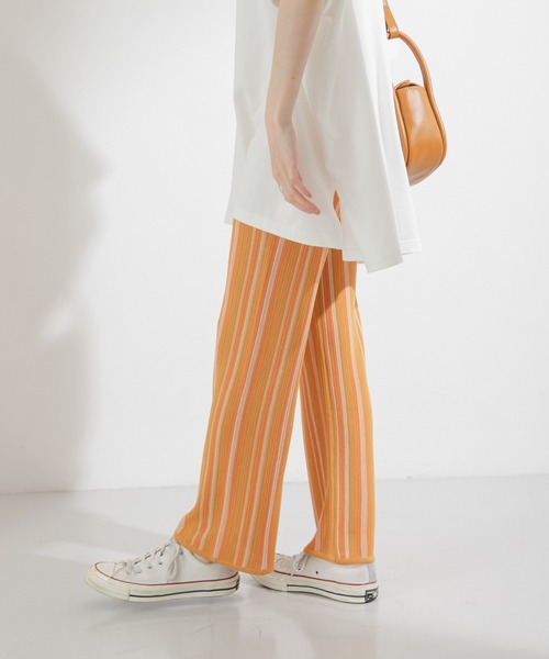 KBF（ケイビーエフ）の「マルチストライプニットパンツ（その他パンツ・レディース・ブラウン/オレンジ/パープル系その他・ONE）」の17枚目の写真