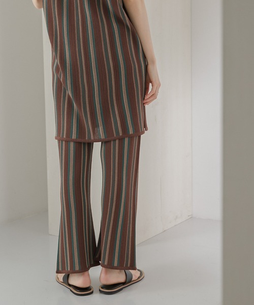 KBF（ケイビーエフ）の「マルチストライプニットパンツ（その他パンツ・レディース・ブラウン/オレンジ/パープル系その他・ONE）」の13枚目の写真