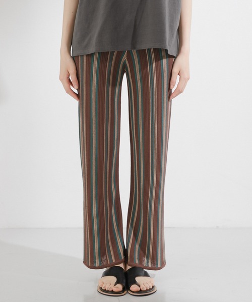 KBF（ケイビーエフ）の「マルチストライプニットパンツ（その他パンツ・レディース・ブラウン/オレンジ/パープル系その他・ONE）」の22枚目の写真