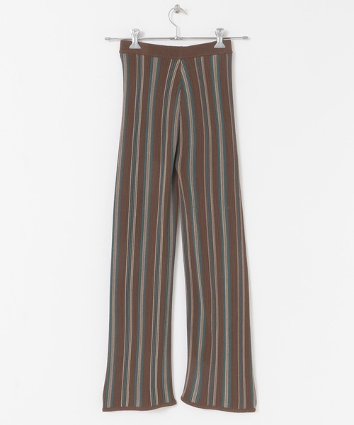 KBF（ケイビーエフ）の「マルチストライプニットパンツ（その他パンツ・レディース・ブラウン/オレンジ/パープル系その他・ONE）」の6枚目の写真