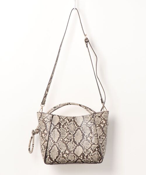 CAPRICIEUX LE'MAGE（カプリシューレマージュ）の「異素材コンビバッグ（ショルダーバッグ・レディース・ブラウン/グレー・FREE）」の7枚目の写真