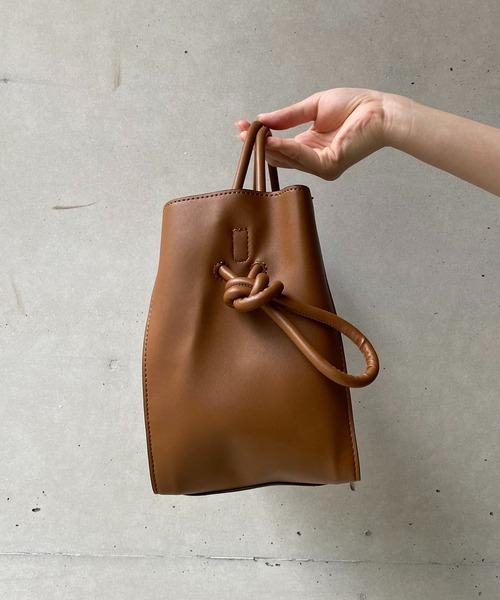 CAPRICIEUX LE'MAGE（カプリシューレマージュ）の「異素材コンビバッグ（ショルダーバッグ・レディース・ブラウン/グレー・FREE）」の11枚目の写真