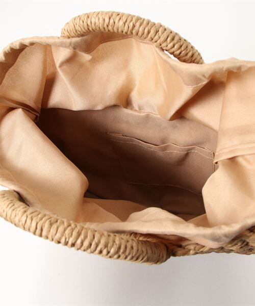 florist（フローリスト）の「シンプルなサークル型かごバッグ（かごバッグ・レディース・ダークベージュ/ベージュ・FREE）」の9枚目の写真