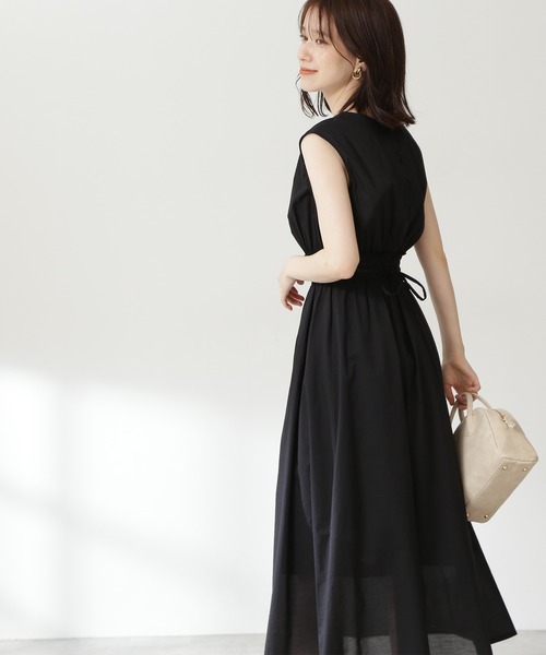 N.(N. Natural Beauty Basic)(エヌエヌナチュラルビューティーベーシック)の「【S Size Line】◆コットンローンバックボタンワンピース(ワンピース・レディース・ブラック/ブラウン/レッド/ブルー・SMALL/MEDIUM)」の2枚目の写真