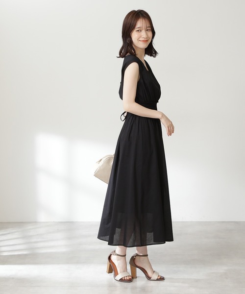 N.(N. Natural Beauty Basic)(エヌエヌナチュラルビューティーベーシック)の「【S Size Line】◆コットンローンバックボタンワンピース(ワンピース・レディース・ブラック/ブラウン/レッド/ブルー・SMALL/MEDIUM)」の17枚目の写真