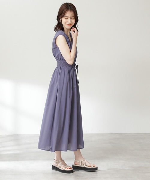 N.(N. Natural Beauty Basic)(エヌエヌナチュラルビューティーベーシック)の「【S Size Line】◆コットンローンバックボタンワンピース(ワンピース・レディース・ブラック/ブラウン/レッド/ブルー・SMALL/MEDIUM)」の11枚目の写真