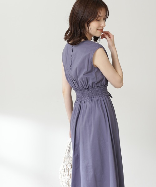 N.(N. Natural Beauty Basic)(エヌエヌナチュラルビューティーベーシック)の「【S Size Line】◆コットンローンバックボタンワンピース(ワンピース・レディース・ブラック/ブラウン/レッド/ブルー・SMALL/MEDIUM)」の10枚目の写真