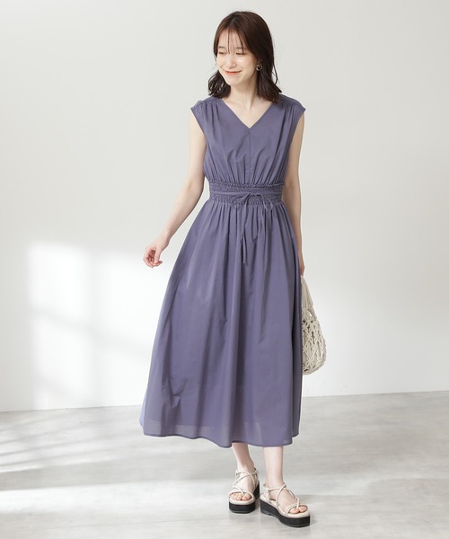 N.(N. Natural Beauty Basic)(エヌエヌナチュラルビューティーベーシック)の「【S Size Line】◆コットンローンバックボタンワンピース(ワンピース・レディース・ブラック/ブラウン/レッド/ブルー・SMALL/MEDIUM)」の5枚目の写真