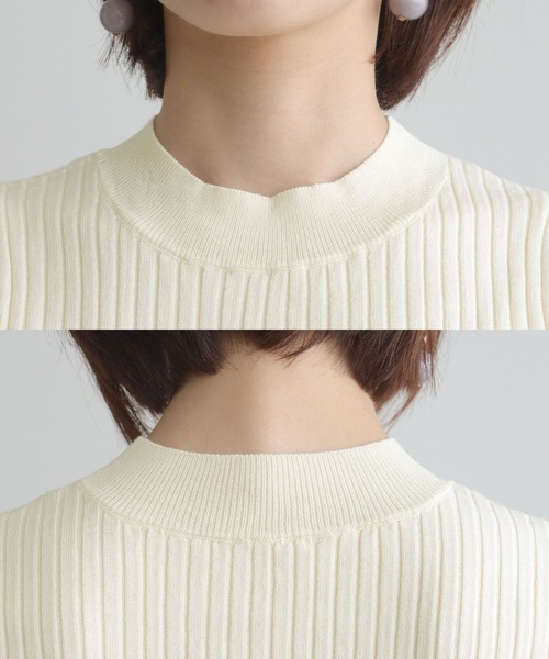 HER CLOSET（ハークローゼット）の「【shemoshelly】袖シアーロングスリーブニット（ニット/セーター・レディース・ホワイト/ブラック・M）」の20枚目の写真