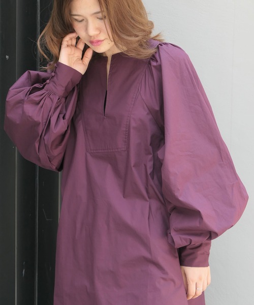 CORNERS（コーナーズ）の「ボリュームスリーブカフタンブラウス（シャツ/ブラウス・レディース・ホワイト/ブラック/グレイッシュベージュ/ボルドー/ダークオレンジ・M）」の11枚目の写真